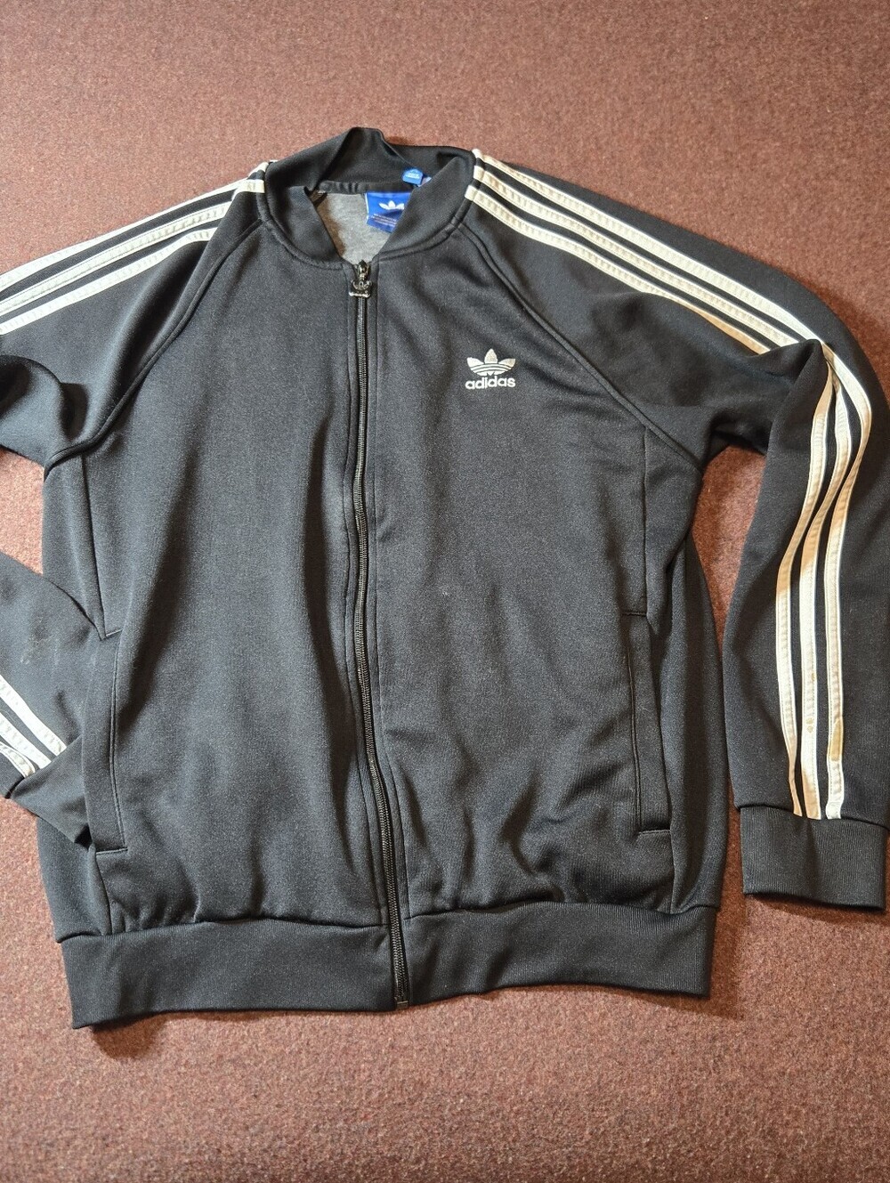 Adidas Zip Up Men's Size Large Has Some Spots See Pics Black And White Y2k Style